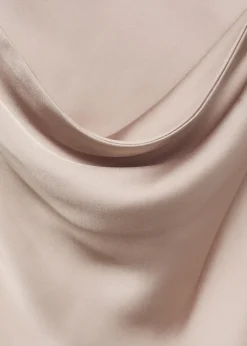 MANGO Topy*Top satynowy z drapowanym dekoltem