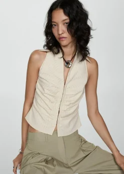 MANGO Topy*Top w paski z suwakiem