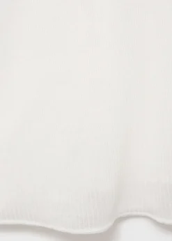 MANGO Topy*Top z cienkiej prążkowanej dzianiny