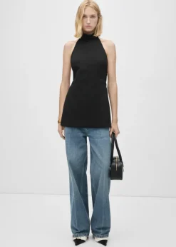 MANGO Topy|Kamizelki*Top z dekoltem halter i odkrytymi plecami