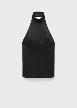 MANGO Topy|Kamizelki*Top z dekoltem halter i odkrytymi plecami