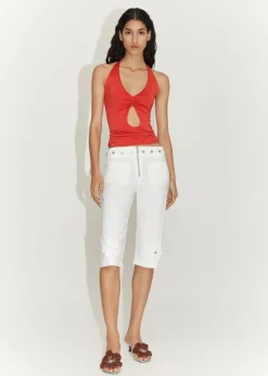 MANGO Topy*Top z dekoltem halter i wycięciem