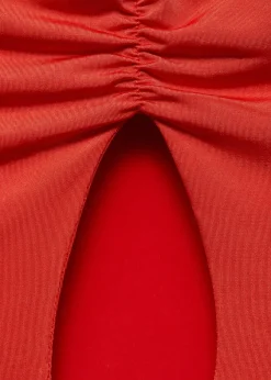 MANGO Topy*Top z dekoltem halter i wycięciem