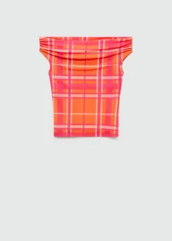 MANGO Topy*Top z dekoltem w łódkę i nadrukiem