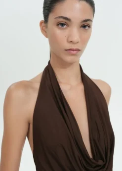 MANGO Topy*Top z drapowanym dekoltem i odkrytymi plecami