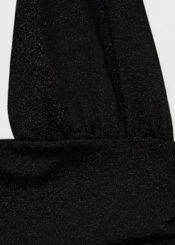 MANGO Topy*Top z dzianiny lureksowej z dekoltem halter