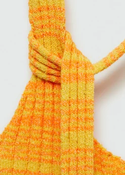 MANGO Topy*Top z dzianiny na jedno ramię