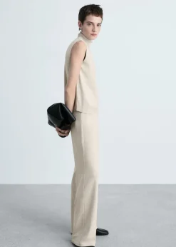 MANGO Topy|Kamizelki*Top z golfem z dzianiny