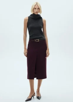 MANGO Topy|Kamizelki*Top z golfem z dzianiny