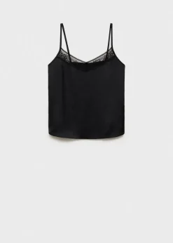 MANGO Koszule I Bluzki|Koszulki I Topy*Top z koronkową wstawką