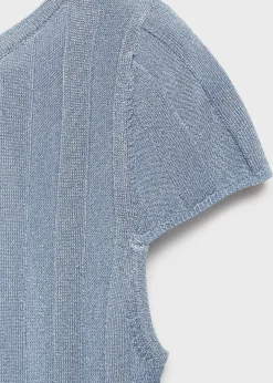 MANGO Topy*Top z lureksu z odkrytymi plecami