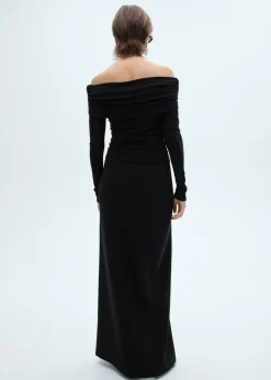 MANGO Topy*Top z lureksu z odkrytymi ramionami