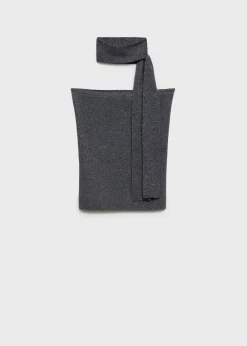 MANGO Topy*Top z lureksu z wiązaniem