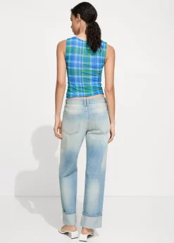 MANGO Topy*Top z nadrukiem i drapowaniem