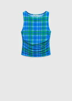 MANGO Topy*Top z nadrukiem i drapowaniem