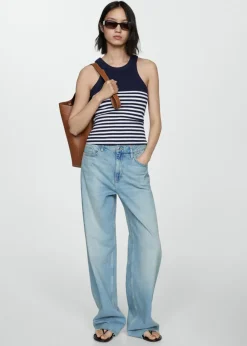 MANGO Topy*Top z nadrukiem w paski