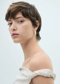 MANGO Topy*Top z odkrytymi ramionami i drapowaniem