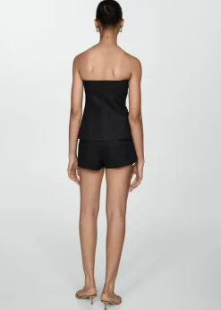 MANGO Topy*Top z odkrytymi ramionami i guzikami