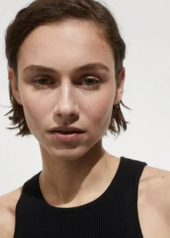 MANGO Topy*Top z prążkowanej dzianiny