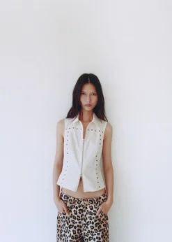 MANGO Topy*Top z suwakiem i ćwiekami