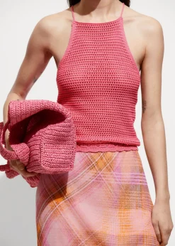 MANGO Topy*Top z szydełkowej dzianiny