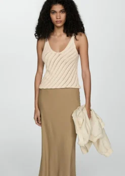 MANGO Topy*Top z szydełkowej dzianiny