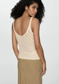 MANGO Topy*Top z szydełkowej dzianiny