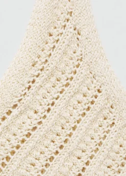 MANGO Topy*Top z szydełkowej dzianiny