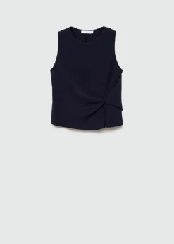 MANGO Topy*Top z teksturą i węzłem