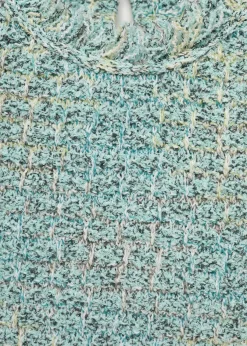 MANGO Topy*Top z tweedu z postrzępionym wykończeniem