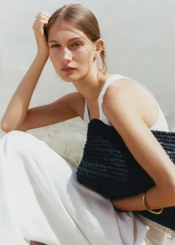 MANGO Torebki*Torba shopper z naturalnych włókien