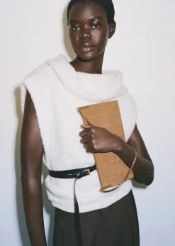 MANGO Torebki|Akcesoria Skórzane*Torebka baguette z dwoiny