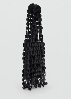 MANGO Torebki|Akcesoria Skórzane*Torebka skórzana do ręki z kamieniami