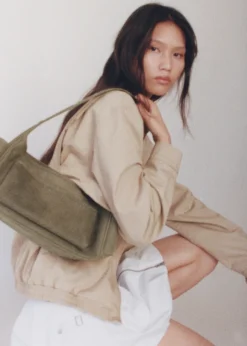 MANGO Torebki|Akcesoria Skórzane*Torebka skórzana z kieszeniami i ćwiekami