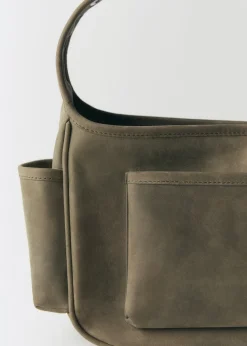 MANGO Torebki|Akcesoria Skórzane*Torebka skórzana z kieszeniami i ćwiekami