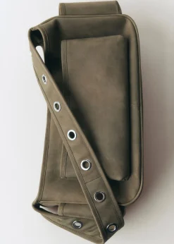 MANGO Torebki|Akcesoria Skórzane*Torebka skórzana z kieszeniami i ćwiekami