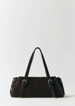 MANGO Torebki*Torebka skórzana z wiązaniami