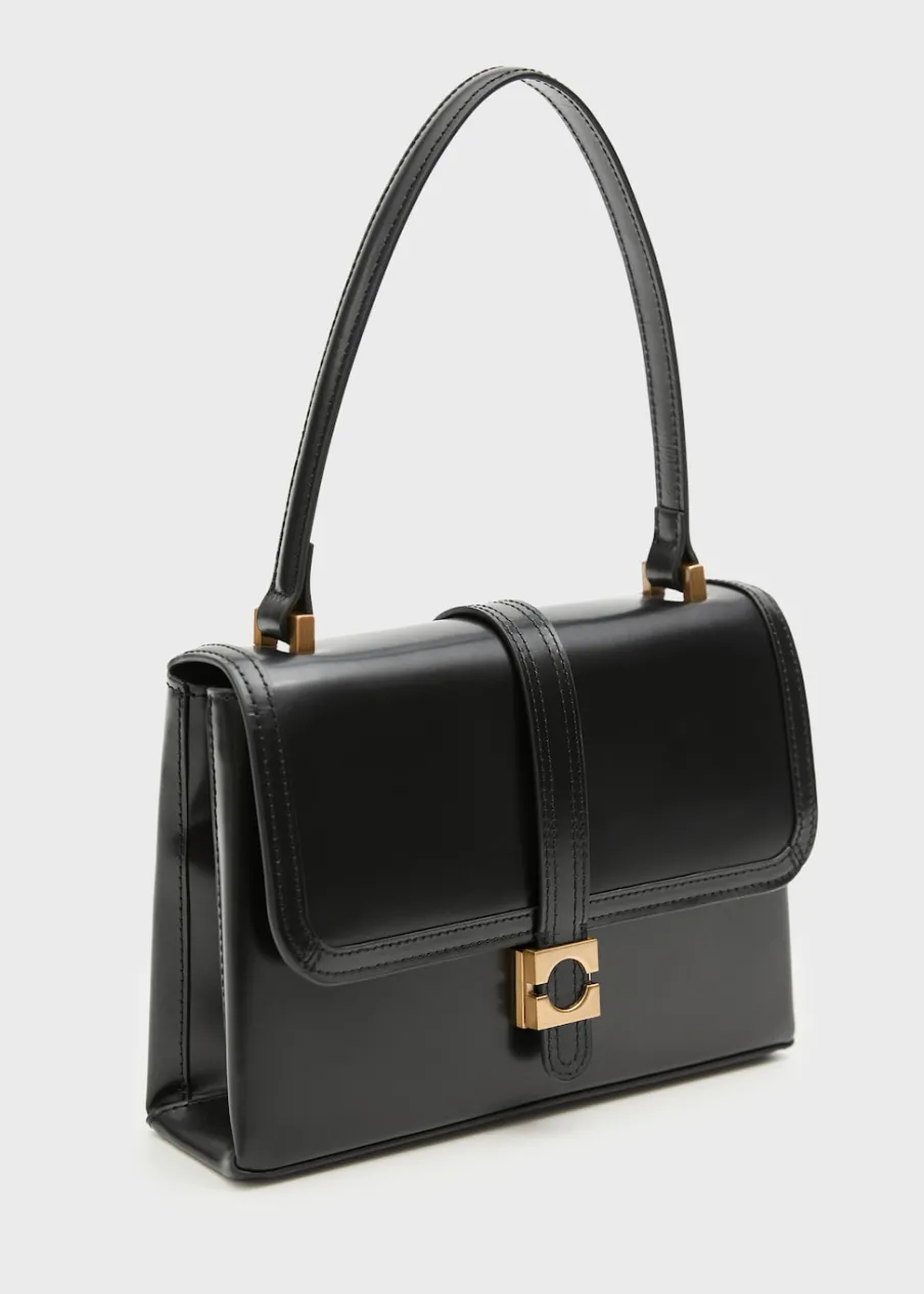 MANGO Torebki|Akcesoria Skórzane*Torebka z klapą 100% skóra