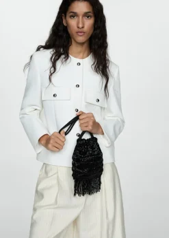 MANGO Torebki*Torebka z koralików z frędzlami