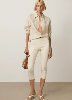 MANGO Torebki*Torebka z naturalnego włókna z kontrastowym paskiem