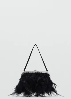 MANGO Torebki*Torebka z piórami i krótkim uchwytem