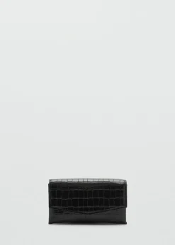 MANGO Torebki*Torebka ze wzorem krokodylej skóry i klapą