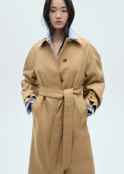 MANGO Płaszcze*Trencz bawełniany z paskiem