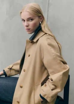 MANGO Płaszcze*Trencz bawełniany z paskiem