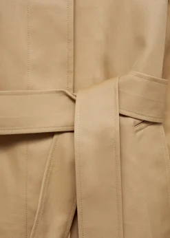 MANGO Płaszcze*Trencz bawełniany z paskiem