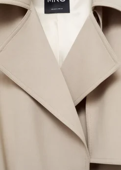 MANGO Płaszcze*Trencz oversize z paskiem