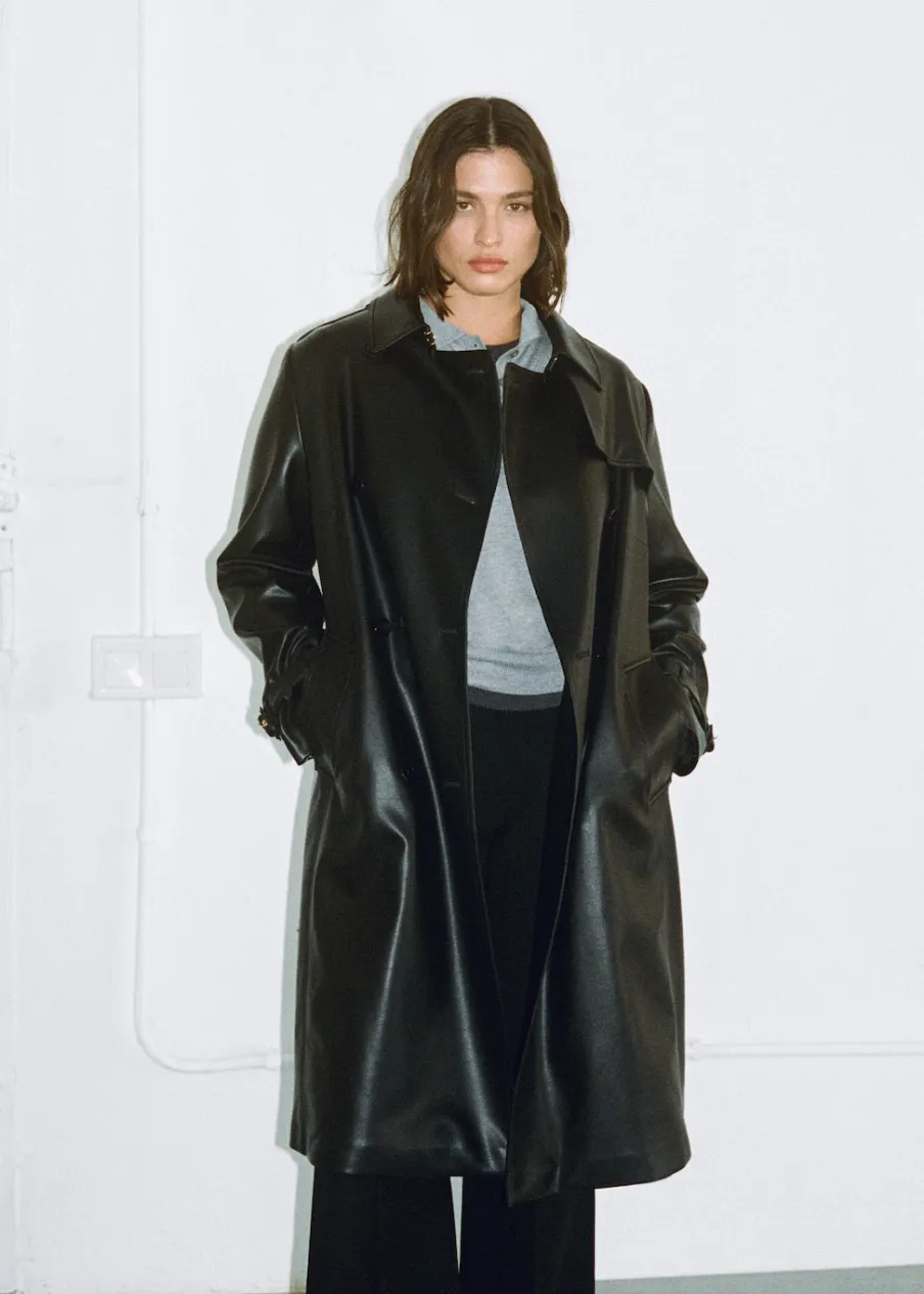 MANGO Płaszcze*Trencz ze sztucznej skóry