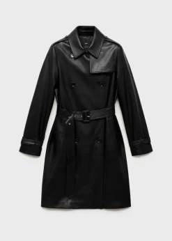 MANGO Płaszcze*Trencz ze sztucznej skóry