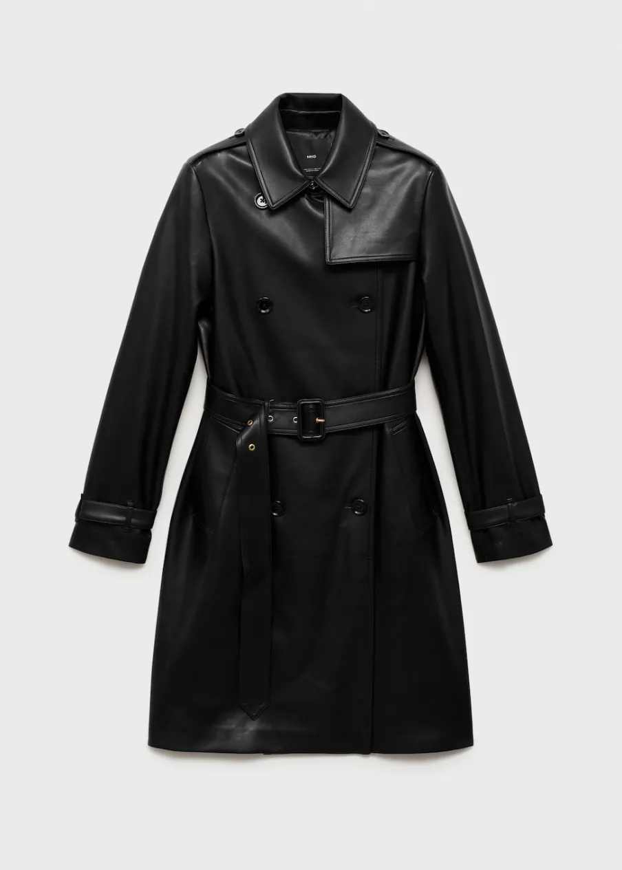 MANGO Płaszcze*Trencz ze sztucznej skóry