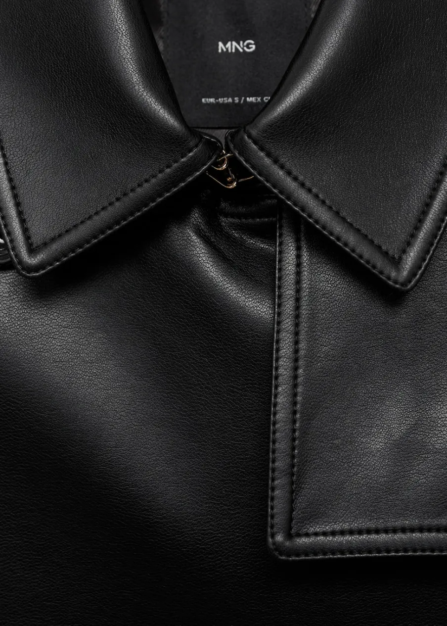 MANGO Płaszcze*Trencz ze sztucznej skóry